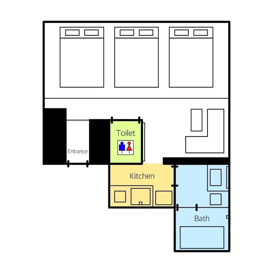 Grand Base Hakata Station Aparthotel Фукуока Екстериор снимка